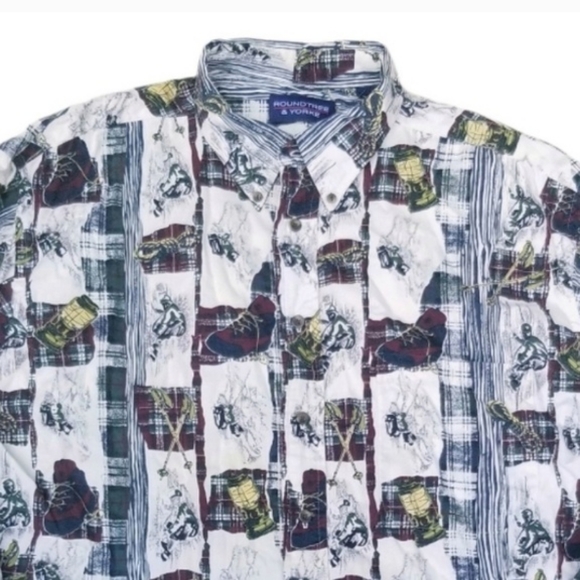 Vintage Other - Vintage 90s mountaineering hiking button down Shirt Long Sleeves Men's Size XL